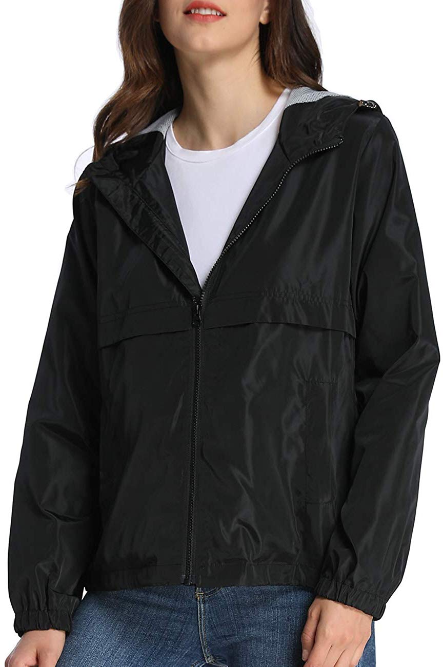 Womens Lady Hiking Walking Jacket Water Stain Repellent Hooded Windproof Size 14 Womens Lady Hiking Walking Jacket Water Stain Repellent Hooded Windproof Size 14